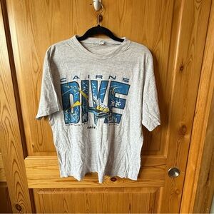 Vintage Cairns Australia T Shirt Tee L Single Stitch Dive Barrier Reef